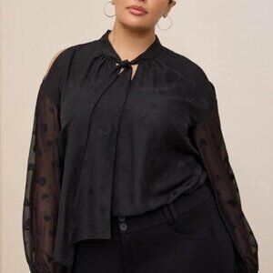 Torrid Cold Shoulder Heart Blouse - 3X